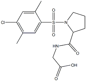 [({1-[(4-chloro-2,5-dimethylphenyl)sulfonyl]pyrrolidin-2-yl}carbonyl)amino]acetic acid