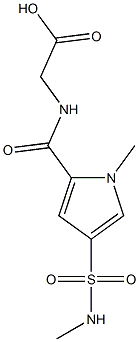 [({1-methyl-4-[(methylamino)sulfonyl]-1H-pyrrol-2-yl}carbonyl)amino]acetic acid Struktur