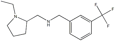 [(1-ethylpyrrolidin-2-yl)methyl]({[3-(trifluoromethyl)phenyl]methyl})amine,,结构式