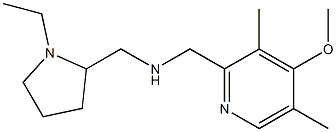 [(1-ethylpyrrolidin-2-yl)methyl][(4-methoxy-3,5-dimethylpyridin-2-yl)methyl]amine 化学構造式