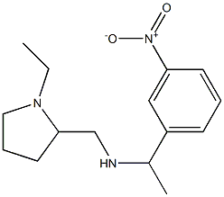 [(1-ethylpyrrolidin-2-yl)methyl][1-(3-nitrophenyl)ethyl]amine 结构式