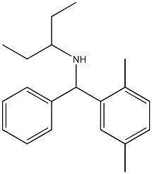 [(2,5-dimethylphenyl)(phenyl)methyl](pentan-3-yl)amine,,结构式
