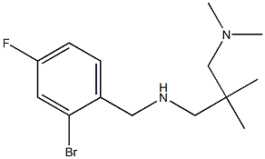 [(2-bromo-4-fluorophenyl)methyl]({2-[(dimethylamino)methyl]-2-methylpropyl})amine,,结构式