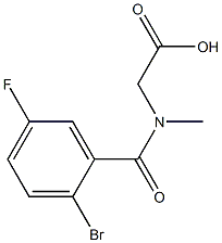 [(2-bromo-5-fluorobenzoyl)(methyl)amino]acetic acid Structure