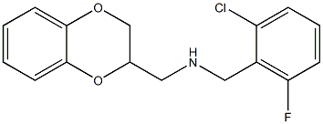 [(2-chloro-6-fluorophenyl)methyl](2,3-dihydro-1,4-benzodioxin-2-ylmethyl)amine,,结构式