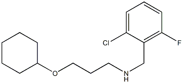 [(2-chloro-6-fluorophenyl)methyl][3-(cyclohexyloxy)propyl]amine Struktur