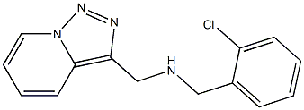[(2-chlorophenyl)methyl]({[1,2,4]triazolo[3,4-a]pyridin-3-ylmethyl})amine,,结构式