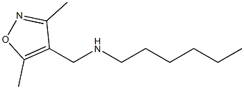 [(3,5-dimethyl-1,2-oxazol-4-yl)methyl](hexyl)amine,,结构式