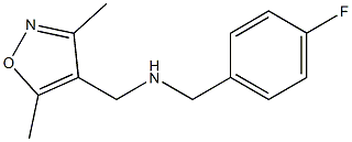 [(3,5-dimethyl-1,2-oxazol-4-yl)methyl][(4-fluorophenyl)methyl]amine Structure