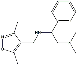 [(3,5-dimethyl-1,2-oxazol-4-yl)methyl][2-(dimethylamino)-1-phenylethyl]amine,,结构式