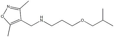 [(3,5-dimethyl-1,2-oxazol-4-yl)methyl][3-(2-methylpropoxy)propyl]amine,,结构式