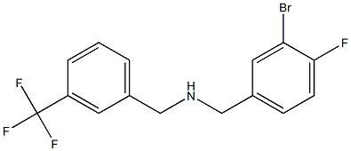 [(3-bromo-4-fluorophenyl)methyl]({[3-(trifluoromethyl)phenyl]methyl})amine 化学構造式
