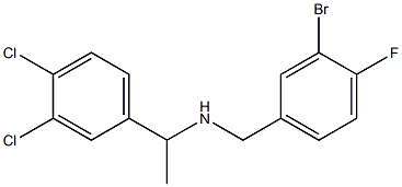 [(3-bromo-4-fluorophenyl)methyl][1-(3,4-dichlorophenyl)ethyl]amine Structure