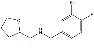 [(3-bromo-4-fluorophenyl)methyl][1-(oxolan-2-yl)ethyl]amine Structure