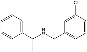 [(3-chlorophenyl)methyl](1-phenylethyl)amine 结构式