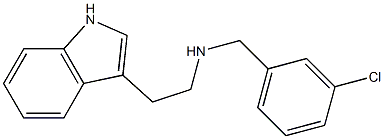 [(3-chlorophenyl)methyl][2-(1H-indol-3-yl)ethyl]amine,,结构式
