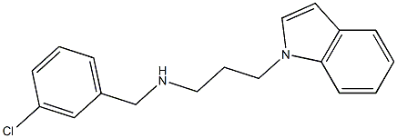 [(3-chlorophenyl)methyl][3-(1H-indol-1-yl)propyl]amine,,结构式