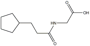 [(3-cyclopentylpropanoyl)amino]acetic acid Struktur