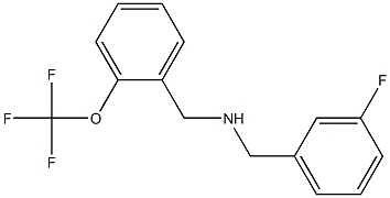 [(3-fluorophenyl)methyl]({[2-(trifluoromethoxy)phenyl]methyl})amine|