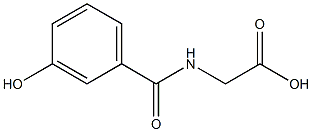 [(3-hydroxybenzoyl)amino]acetic acid,,结构式