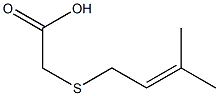 [(3-methylbut-2-enyl)thio]acetic acid Struktur