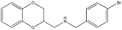 [(4-bromophenyl)methyl](2,3-dihydro-1,4-benzodioxin-2-ylmethyl)amine,,结构式