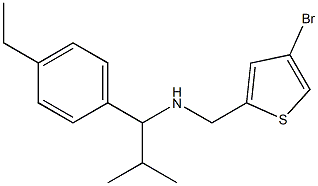 [(4-bromothiophen-2-yl)methyl][1-(4-ethylphenyl)-2-methylpropyl]amine,,结构式