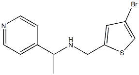 [(4-bromothiophen-2-yl)methyl][1-(pyridin-4-yl)ethyl]amine Structure