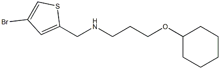 [(4-bromothiophen-2-yl)methyl][3-(cyclohexyloxy)propyl]amine,,结构式