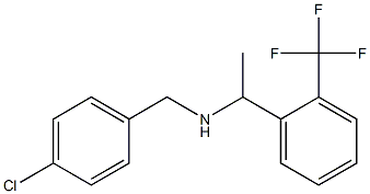 [(4-chlorophenyl)methyl]({1-[2-(trifluoromethyl)phenyl]ethyl})amine,,结构式