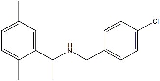 [(4-chlorophenyl)methyl][1-(2,5-dimethylphenyl)ethyl]amine,,结构式