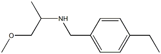 [(4-ethylphenyl)methyl](1-methoxypropan-2-yl)amine Structure