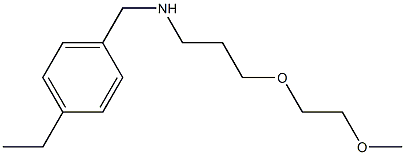 [(4-ethylphenyl)methyl][3-(2-methoxyethoxy)propyl]amine Struktur