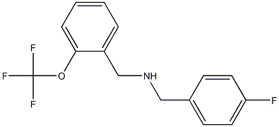 [(4-fluorophenyl)methyl]({[2-(trifluoromethoxy)phenyl]methyl})amine Structure