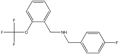 [(4-fluorophenyl)methyl]({[2-(trifluoromethoxy)phenyl]methyl})amine|