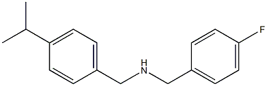 [(4-fluorophenyl)methyl]({[4-(propan-2-yl)phenyl]methyl})amine,,结构式