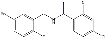 [(5-bromo-2-fluorophenyl)methyl][1-(2,4-dichlorophenyl)ethyl]amine Structure