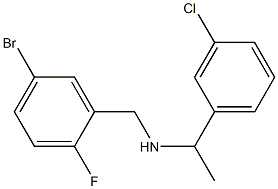 [(5-bromo-2-fluorophenyl)methyl][1-(3-chlorophenyl)ethyl]amine Structure