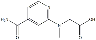 [[4-(aminocarbonyl)pyridin-2-yl](methyl)amino]acetic acid,,结构式