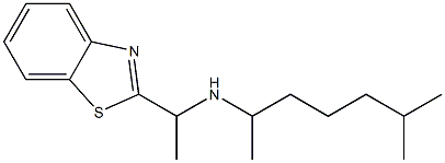 [1-(1,3-benzothiazol-2-yl)ethyl](6-methylheptan-2-yl)amine,,结构式