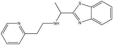 [1-(1,3-benzothiazol-2-yl)ethyl][2-(pyridin-2-yl)ethyl]amine,,结构式