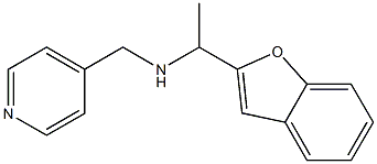 [1-(1-benzofuran-2-yl)ethyl](pyridin-4-ylmethyl)amine,,结构式