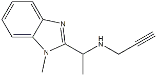 [1-(1-methyl-1H-1,3-benzodiazol-2-yl)ethyl](prop-2-yn-1-yl)amine Struktur