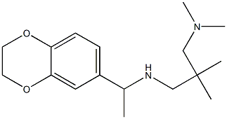 [1-(2,3-dihydro-1,4-benzodioxin-6-yl)ethyl]({2-[(dimethylamino)methyl]-2-methylpropyl})amine 化学構造式