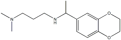 [1-(2,3-dihydro-1,4-benzodioxin-6-yl)ethyl][3-(dimethylamino)propyl]amine 化学構造式