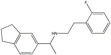 [1-(2,3-dihydro-1H-inden-5-yl)ethyl][2-(2-fluorophenyl)ethyl]amine,,结构式