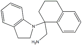 [1-(2,3-dihydro-1H-indol-1-yl)-1,2,3,4-tetrahydronaphthalen-1-yl]methanamine,,结构式