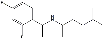 [1-(2,4-difluorophenyl)ethyl](5-methylhexan-2-yl)amine Structure