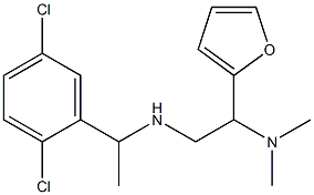 [1-(2,5-dichlorophenyl)ethyl][2-(dimethylamino)-2-(furan-2-yl)ethyl]amine 化学構造式