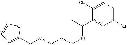 [1-(2,5-dichlorophenyl)ethyl][3-(furan-2-ylmethoxy)propyl]amine Structure